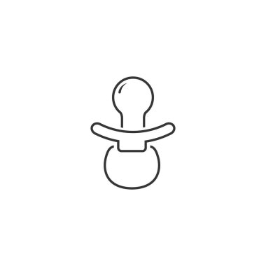 Bebek emziği, kukla, yatıştırıcı ya da bağlayıcı düz çizgi simgesi