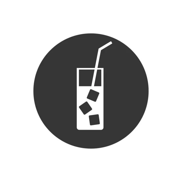 Cocktail ikon på modern platt stil. Vektor — Stock vektor