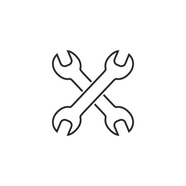 Anahtar satırı simgesine sahip tornavida. Moda tarzında birinci kalite izole ekipman elemanı. Vektör