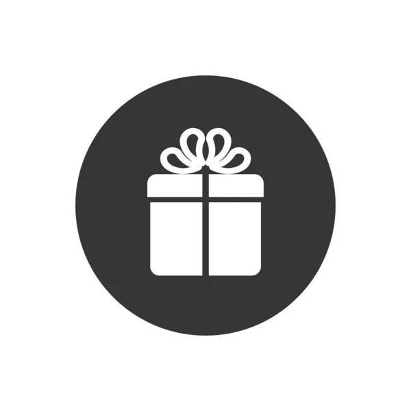 Geschenkbox Symbol flachen Stil. Vektorillustration — Stockvektor