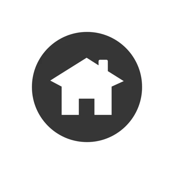 Icono de la casa en estilo plano. Ilustración vectorial — Vector de stock