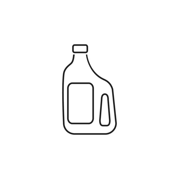 Linje ikon av plast flaska flytande tvättmedel. Vektor — Stock vektor