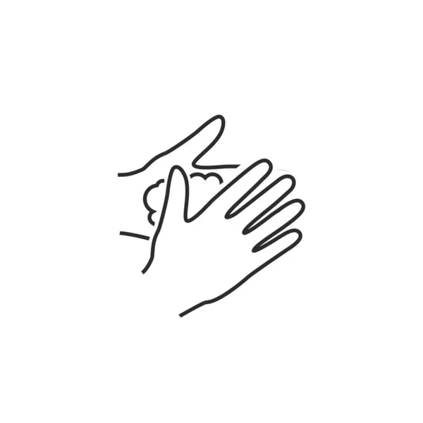 Proszę umyć ręce znak ikony. Ilustracja wektora — Wektor stockowy