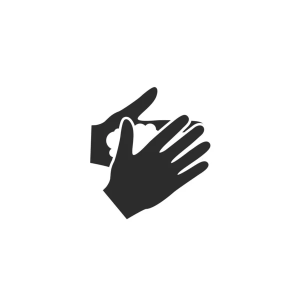 Por favor, lávese las manos signo icono. Ilustración vectorial — Vector de stock
