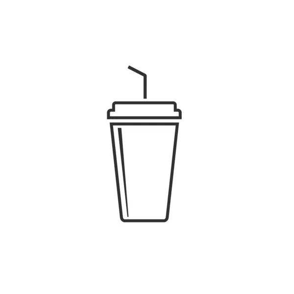 Bevanda analcolica icona linea piatta. illustrazione vettoriale — Vettoriale Stock