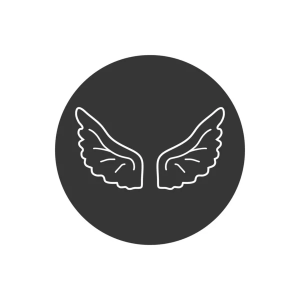 Flügellinien-Symbol. Vektorillustration — Stockvektor