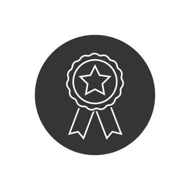 Beyaz arkaplanda ödül satırı simgesi vektörü