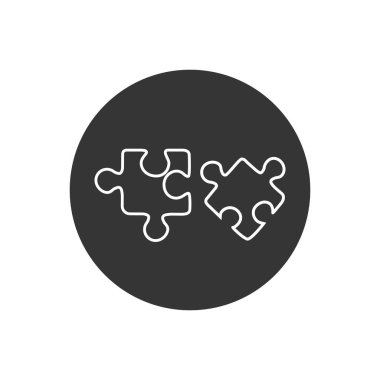 Bulmaca çizgisi simgesi. Modern dairede vektör illüstrasyonu