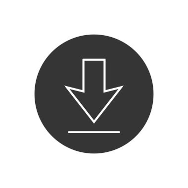 Beyaz arkaplanda çizgi simgesi indir. Vektör simgesi indiriliyor