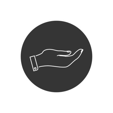 El çizgisi simgesi, düz tasarım en iyi vektör simgesi