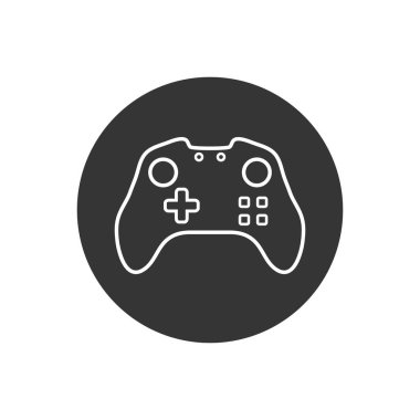 Çağdaş düzlükte Joystick satır simgesi vektör çizimi