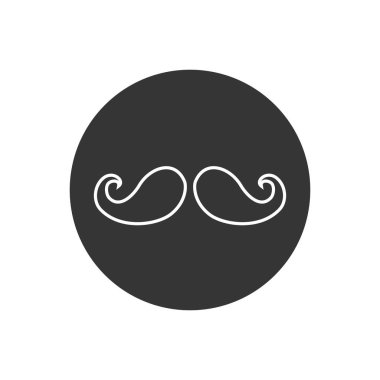 Modern düz bıyık çizgisi ikonu vektör çizimi