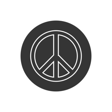 Modern düzlemde barış işareti simgesi vektör çizimi