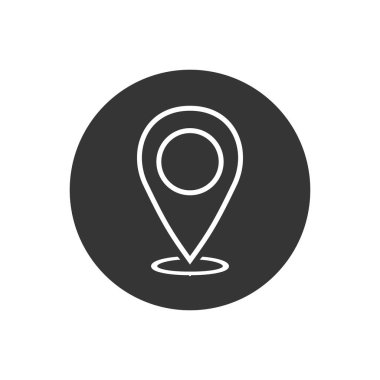 Pin çizgisi ikon vektörü. Konum simgesi. Harita işaretleyici simgesi