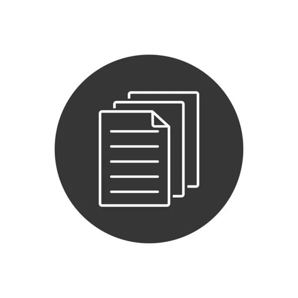 Bündel von Notizen oder Stapel von Dokumenten Zeilenkunst-Vektor-Symbol für Apps Webseiten — Stockvektor