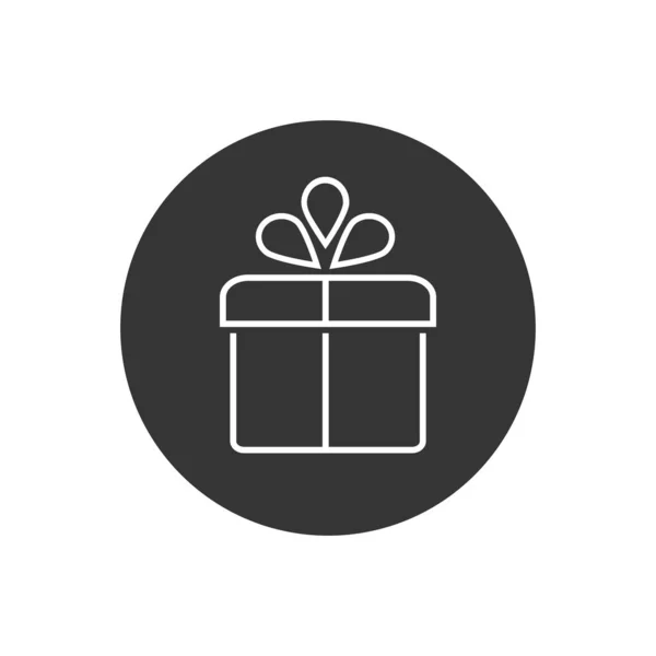 Gift box line icon design template illustrated isolated — 스톡 벡터