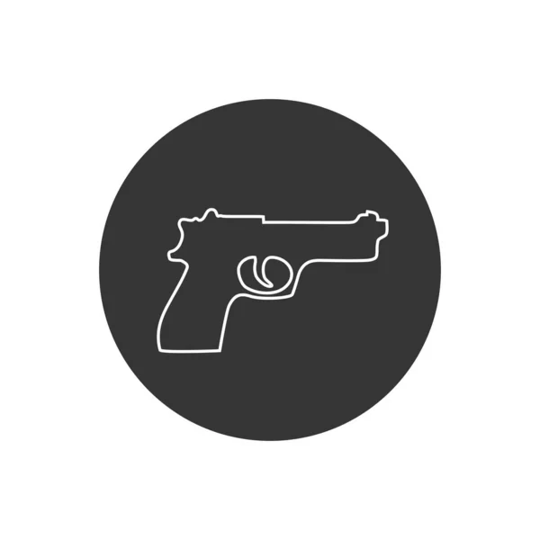 Gun Line Icon. Weapon Vector. Military Equipment Illustration Logo Template — Stock Vector