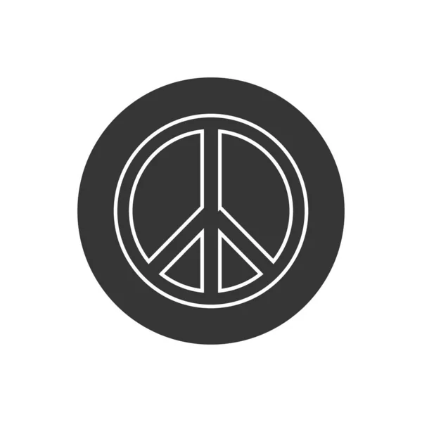 Peace sign line icon vector illustration in modern flat — Stock Vector