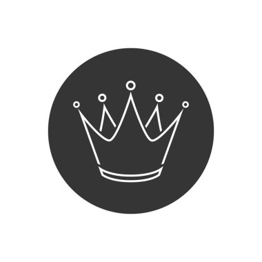 Crown Line simge logo şablonu. Kral vektör simgesi