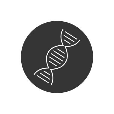 DNA orkromozom soyut iplik sembolü. çizgi simgesi. Vektör illüstrasyonu
