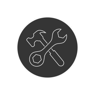 Beyaz arkaplanda araç çizgisi simgesi vektörü