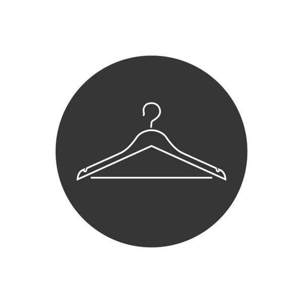 Логотип логотипа Clothes Hanger Line изолирован на белом фоне. Векторная миграция — стоковый вектор