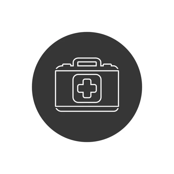 Medicine Briefcase line icon. Vector illustration modern flat style — Stock Vector