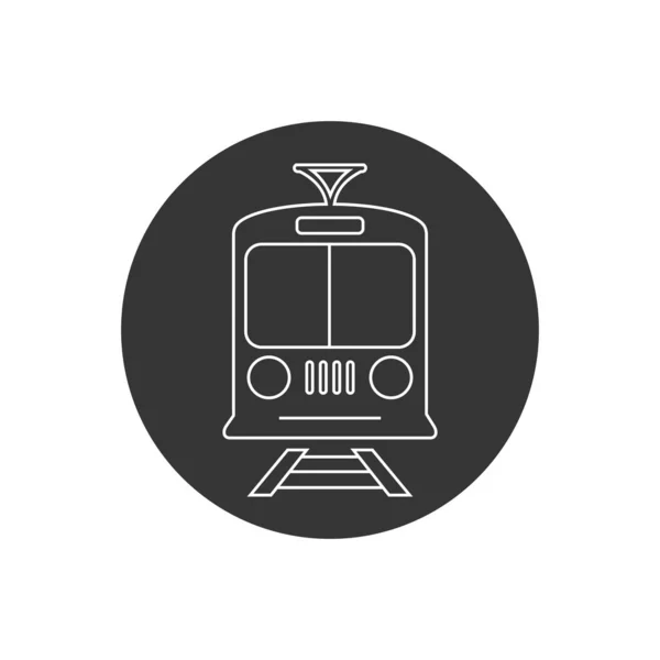 Linha de trem icon.Transport plana ilustração vetorial plana — Vetor de Stock