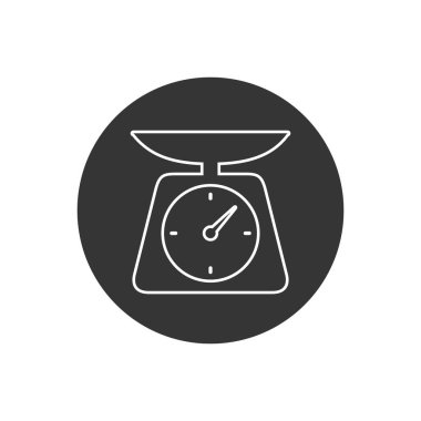 Ağırlık çizgisi ikon vektörü. Ölçeklendirme simgesi vektörü