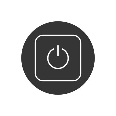 Güç hattı simgesi. Güç Düğmesi Simgesi. Modern dairede vektör