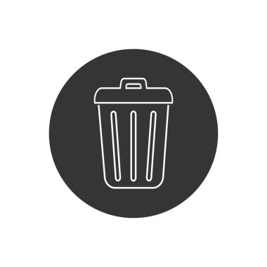 Trash line simgesi modayı takip ediyor. Vektör