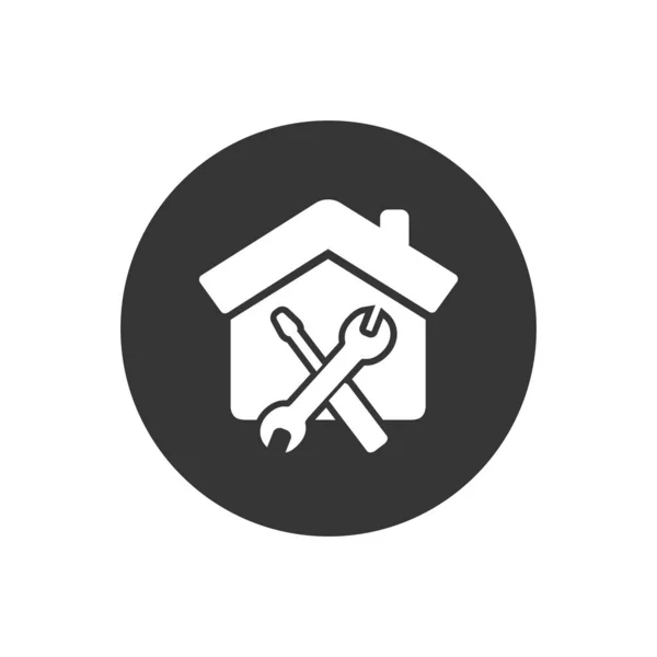 Icône de la maison d'entretien - De la propriété, des icônes de la maison commerciale et de l'immobilier, hypothèque — Image vectorielle