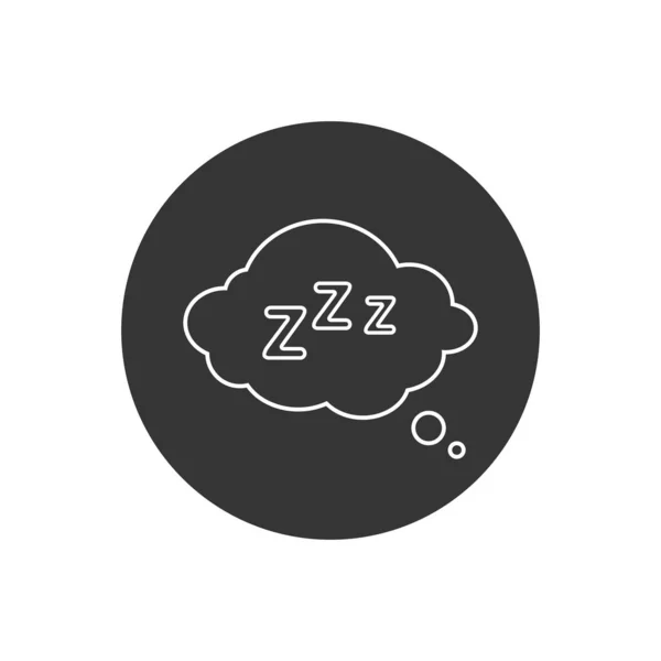 Dormir icône de ligne de repos dans le style plat. Symbole de sommeil pour la conception de votre site Web, logo, app, UI Vector — Image vectorielle
