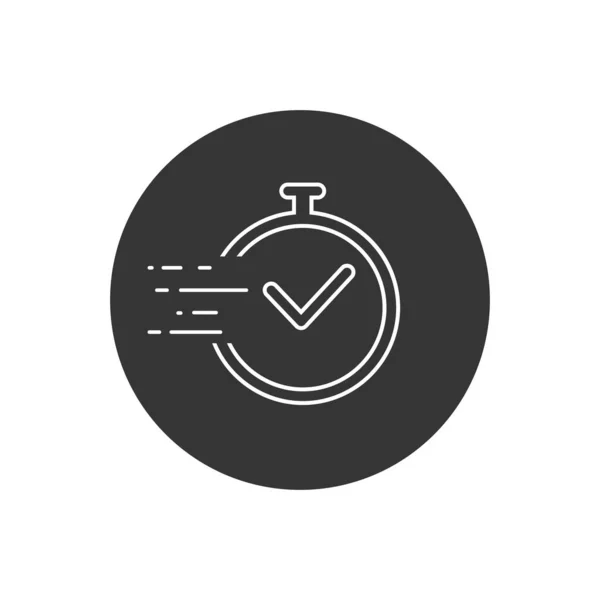 Symbolvektor für die Zeitleiste. Schnelle Zeit-Vektorsymbol. Deadline-Icon-Vektor — Stockvektor
