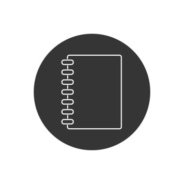 Kapalı defter satırı simgesi resmi. Vektör modern düz biçim