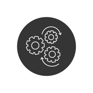 Vites çizgisi simgesi, düz tasarım vektörü simgesi