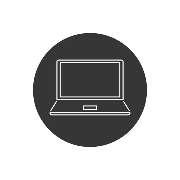 Laptop line icoon apparaat, kantoor. Vector moderne platte stijl — Stockvector