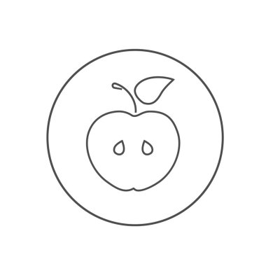 Apple meyve çizgisi simgesi tasarım şablonu izole edilmiş çizim