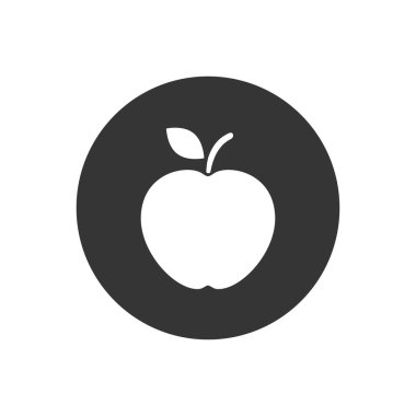 Apple vektör simgesi. Elma meyvesi