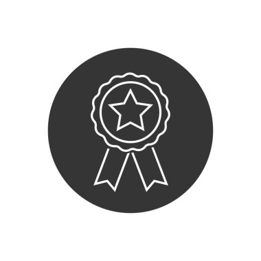 Beyaz arkaplanda ödül satırı simgesi vektörü