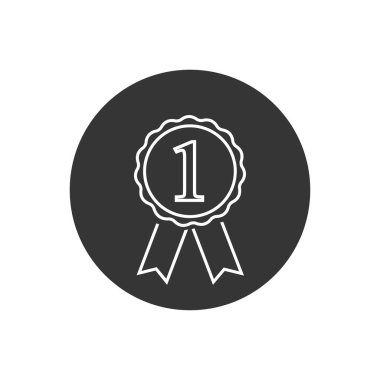 1 vektör illüstrasyonlu ödül satırı simgesi