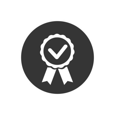 Ödül, madalya, kazanan, zafer düz vektör simgesi