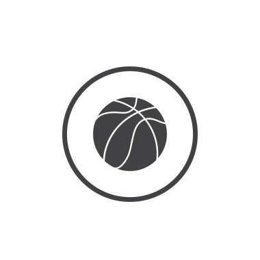 Basketbol ikonu vektör illüstrasyonu