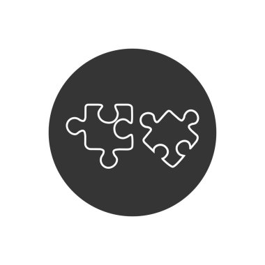 Bulmaca çizgisi simgesi. Vektör illüstrasyonu