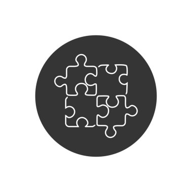 En iyi bulmaca çizgisi simgesi. Vektör illüstrasyonu