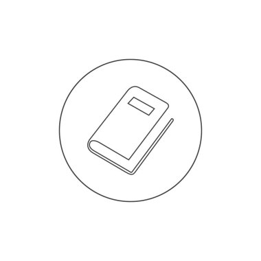 Kitap, Kırtasiye Eğitim Satırı Simge Vektör Şablonu