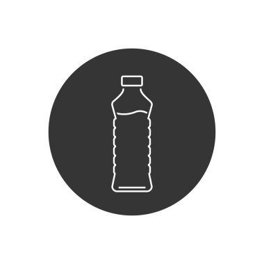 Moda düz tasarımda şişe çizgisi simgesi. Vektör