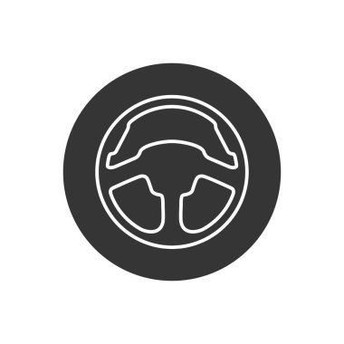 Direksiyon çizgisi simgesi siyah renkte düzenlenebilir. Grafik ve web tasarımı için basit logo vektör çizimi