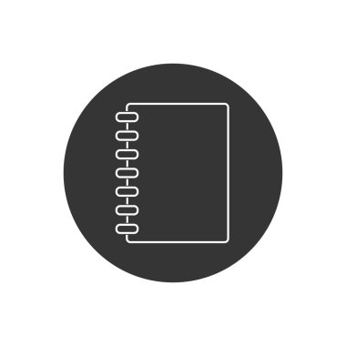 Kapalı defter satırı simgesi resmi. Vektör