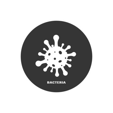 Beyaz arkaplanda izole edilmiş tehlikeli bakteri vektör simgesi